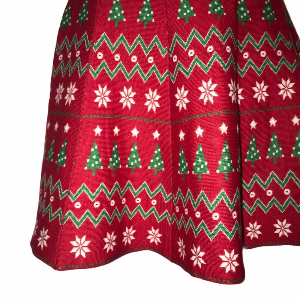 NWT It's Our Time Red Christmas Sweater Skirt XL - Picture 4 of 6